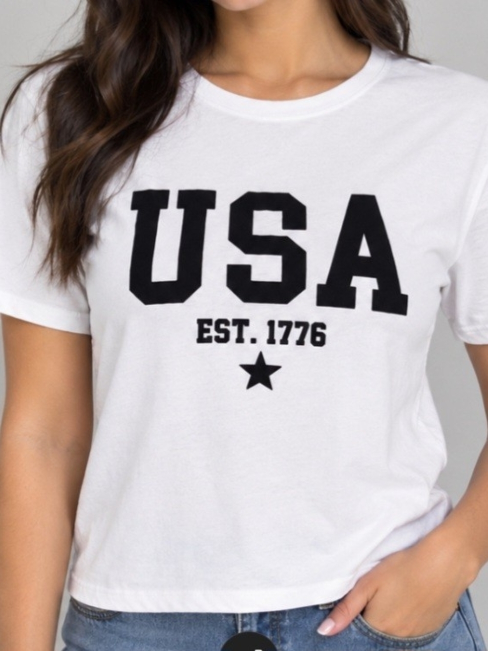 Women's USA Graphic Crew Tee - White